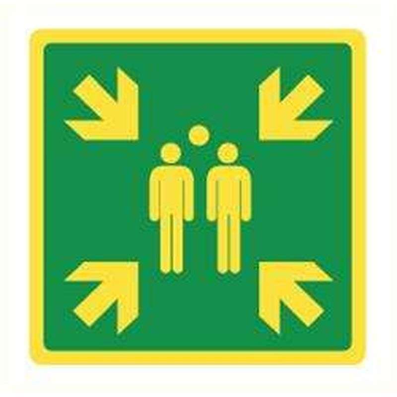 Pictogram uitgang omhoog/rechtdoor- Bord