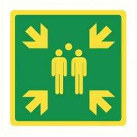 Pictogram uitgang omhoog/rechtdoor- Bord