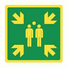 Pictogram uitgang omhoog/rechtdoor- Bord