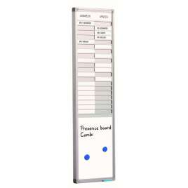 Aanwezigheidbord + Schrijfoppervlak 10 namen