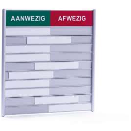 Aanwezigheidbord- Voor 25 namen