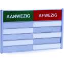 Aanwezigheidbord BHV- Voor 5 namen