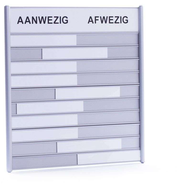 Aanwezigheidbord BHV 10 namen