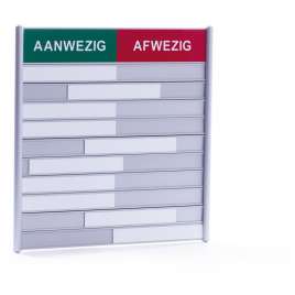 Aanwezigheidbord BHV 10 namen