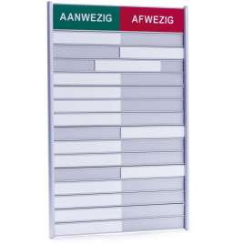 Aanwezigheidbord BHV 15 namen