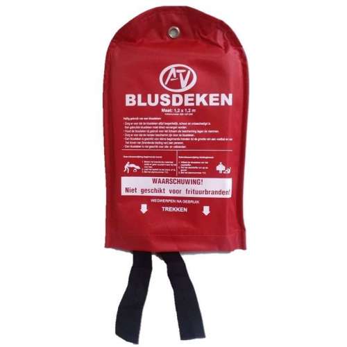 Blusdeken softbag 120 x 120 cm in nylon wandhouder